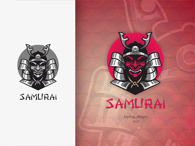 Samurai brand branding design graphic design head illustration logo ui vector