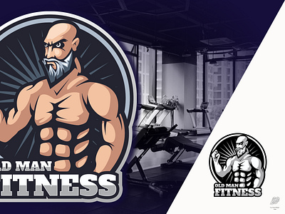 OLD MAN FITNESS brand branding design graphic design illustration logo strength ui vector