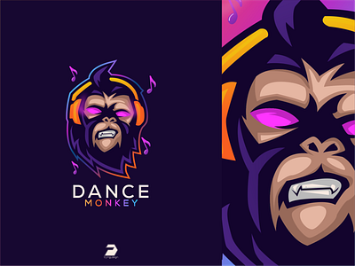 DANCE MONKEY brand branding cool design graphic design illustration logo ui ux vector