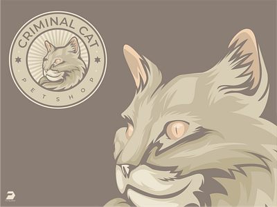 CRIMINAL CAT brand branding design graphic design illustration kitten logo ui ux vector