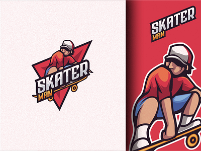 SKATER MAN art brand branding design graphic design illustration logo typography ui ux vector