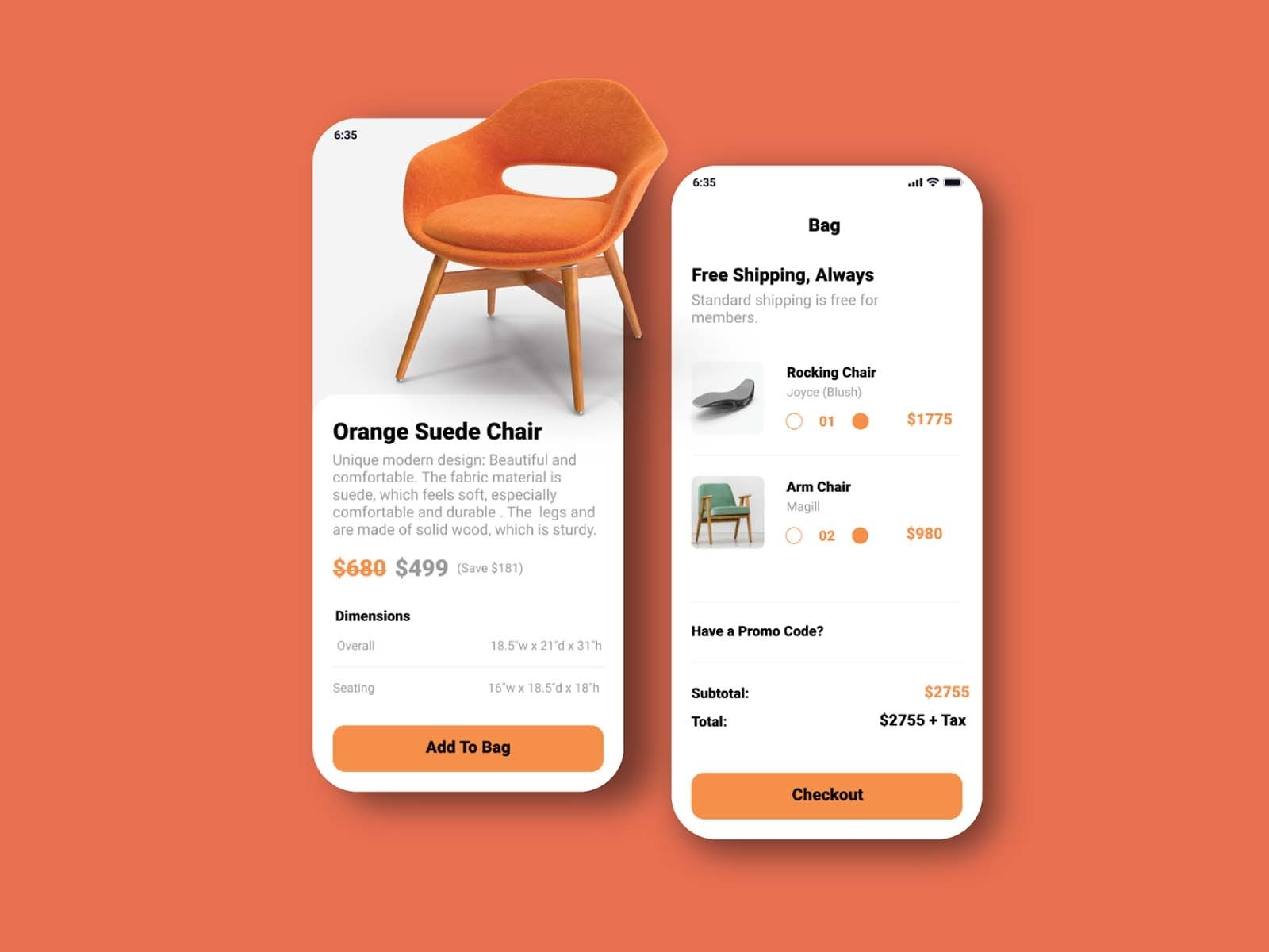 Furniture Store App by Kledis Z on Dribbble