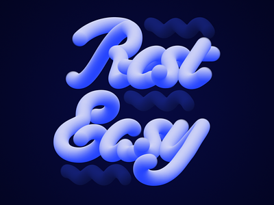 Rest easy illustration typography