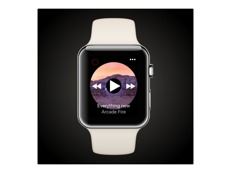 Apple Watch: Now playing animation ui ux watch