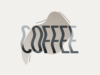Coffee illustration typography