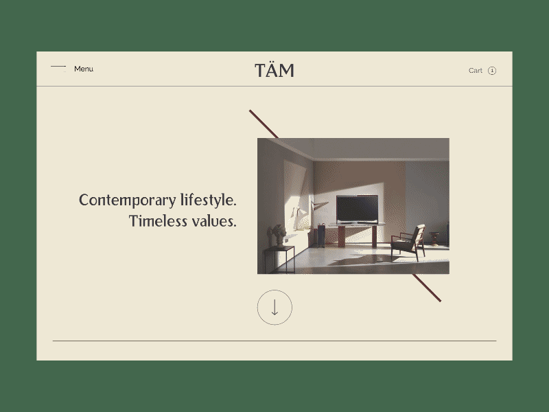 Täm - Menu animation concept animation branding design ecommerce ui ux web