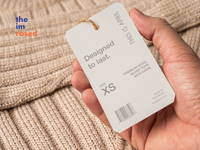 Clothing Tag Hang Tag Label Design branding design typography visual identity