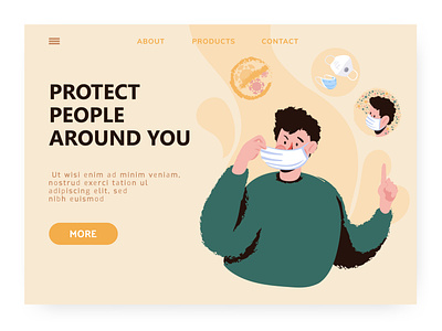 Virus protection artwork coronavirus design illustration pandemic person protection vector virus