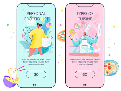 Cooking beauty concept cooking app grocery list home illustration person ui uiux vector