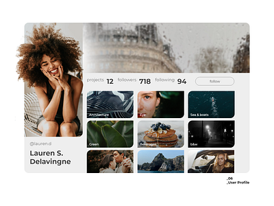 Daily UI #006 - User Profile adobe adobexd dailyui design graphic design profile site ui user user profile