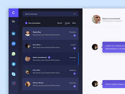 Mail client app chat mail ui ux web website