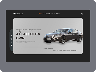 Lexus Landing Page ui ux