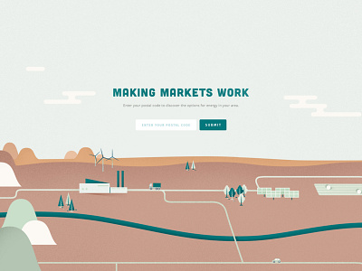 Making Markets Work alberta animation energy home page illustration praries