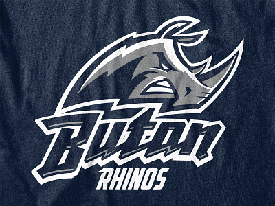 Butan Rhinos africa big 5 bold illustration kronk logo south africa sports streetwear typography vector