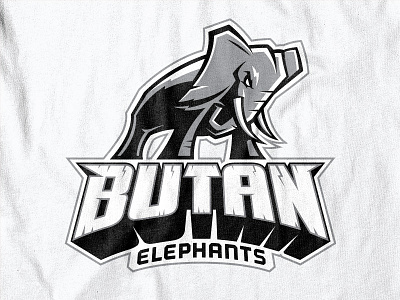 Butan Elephants africa big 5 bold illustration kronk logo south africa sports streetwear typography vector