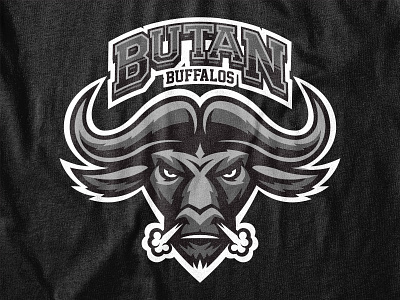 Butan Buffalos africa big 5 bold illustration kronk logo south africa sports streetwear typography vector
