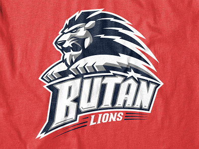 Butan Lions africa big 5 bold illustration kronk lion logo south africa sports streetwear typography vector