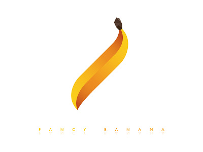 Fancy Banana banana fancy fire gradient icon logo thing