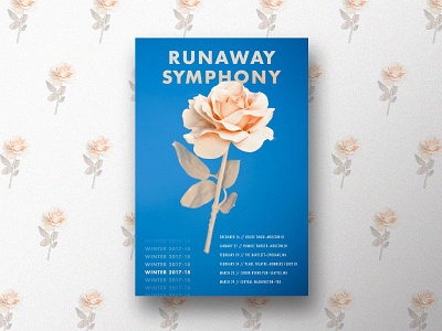 Tour Poster editorial flower layout poster rose tour type typography