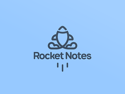 Rocket Notes branding icon illustration logo logo design logotype mark typography ui ux vector