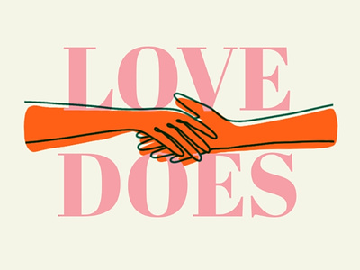 Love Does church illustration minimal procreate