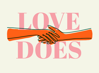 Love Does church illustration minimal procreate