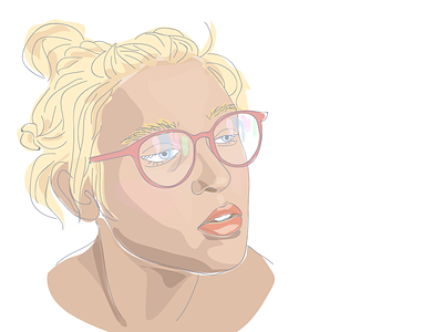 Pastel Portrait adobe illustrator face girl glasses lady pastel portrait woman