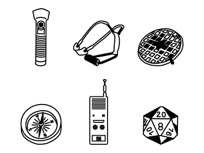 Stranger Things Survival Kit 80s dungeons dragons dungeons and dragons icon set icons illustrator stranger things