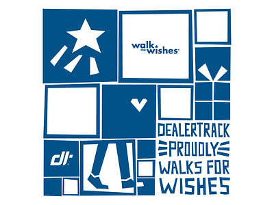 Dealertrack x Walk for Wishes design graphic design illustration tshirt design type design vector