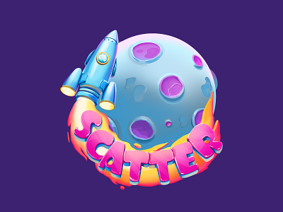 Slot Game Symbol "Scatter" 2d blockchain casino casinoslots character crypto cryptocurrency game game art gamedev graphic design icon illustration outsource studio punchybunchy rocket slot slot game slot machine to the moon