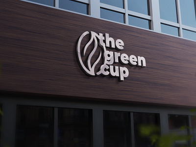Coffee Shop «the green cup» branding coffee graphic design illustration logo mockup