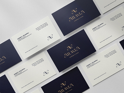 Weddings & Events Agency « Atlanta» — Bussines Card agency branding bussines card card design events graphic design illustration logo mockup typography vector wedding