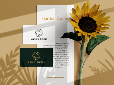 Logo — Garden Rooms branding designer flowers garden graphic design illustration logo mockup nature rooms typography ukraine vector visual