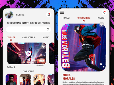 App Design Spiderman into the spider