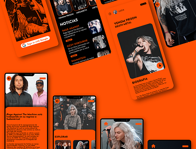 App News app appdesign figma graphic design metal news rock ui