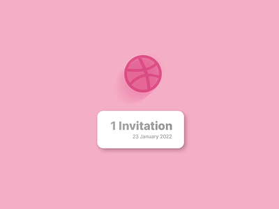 Dribble invite graphic design illustration invitation invite vector
