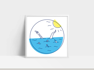 Drowning design design art design gráfico drowning graphic design illustration minimal minimalism minimalist minimalistic poster poster art poster design