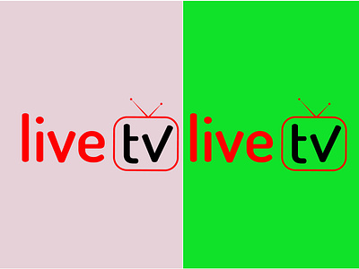 live tv vector logo design