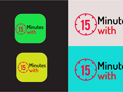 15 Minutes with letter Logo design vector template