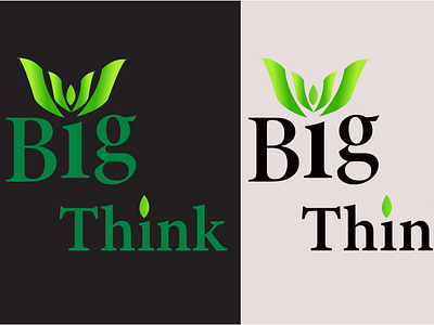 Big think Nature Logo Design Vector Logo Design Illustration