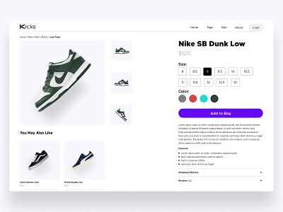 Item Page UI Concept dailyui ecommerce figma interfacely ui ux webpage