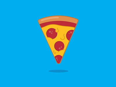 All hail the dollar slice $1 cheese flat illustration pepperoni pizza slice