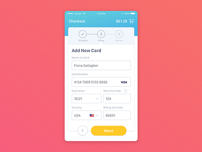 Daily UI #002—Credit Card Checkout card checkout credit card daily ui shop ui
