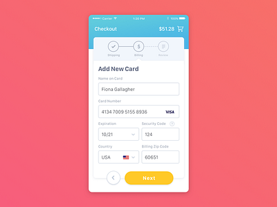 Daily UI #002—Credit Card Checkout