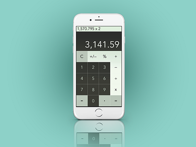 iOS Calculator Redesign Mockup for DailyUI 004. 004 ardenhanna bayarea calculator dailyui forhire graphicdesign ios olive ui userinterface ux