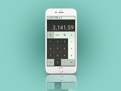 iOS Calculator Redesign Mockup for DailyUI 004.