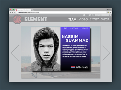 Element User Profile Mockup for DailyUI 006. 006 adobe ardenhanna dailyui element graphicdesign illustrator profile ui user webdesign wireframe