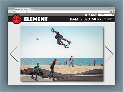 Element Home Page Mockup