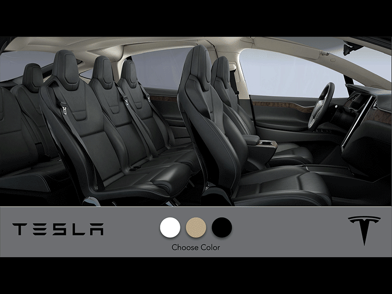 Tesla Color On/Off Switch for DailyUI 015. 015 button dailyui mockup prototype switch tesla