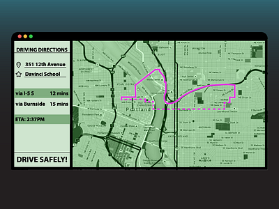 Location Tracker Interface for DailyUI 020. 020 ardenhanna bayarea dailyui forhire gps interface location portland sf widget